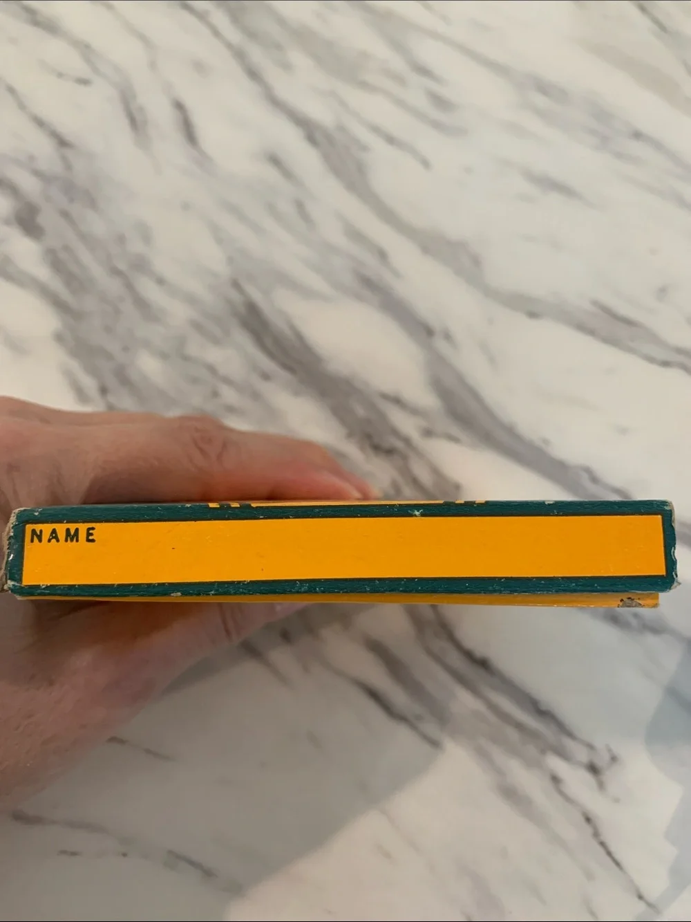Vintage Crayola Yellow and Teal Retro Crayon Box